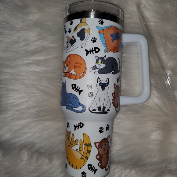 "Life is better with Cats" Insulated Cup - Picture 6 of 7